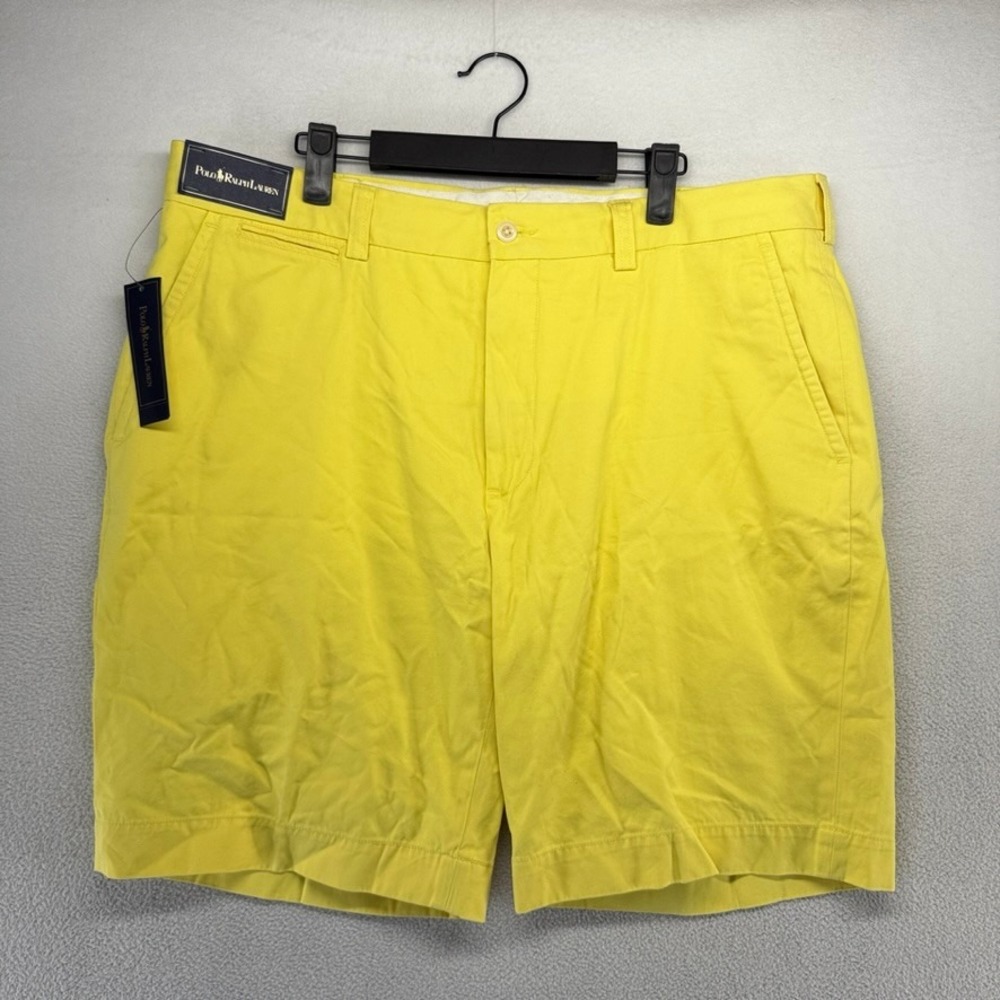 Vintage Ralph Lauren Shorts Mens 38 Yellow Chino Classic Fit Cotton Deadstock